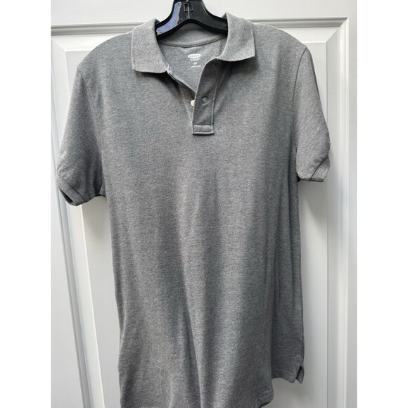 Old Navy Polo Shirt Men’s Size Small Short‎ Sleeve Collared Gray 100% Cotton - Picture 1 of 7